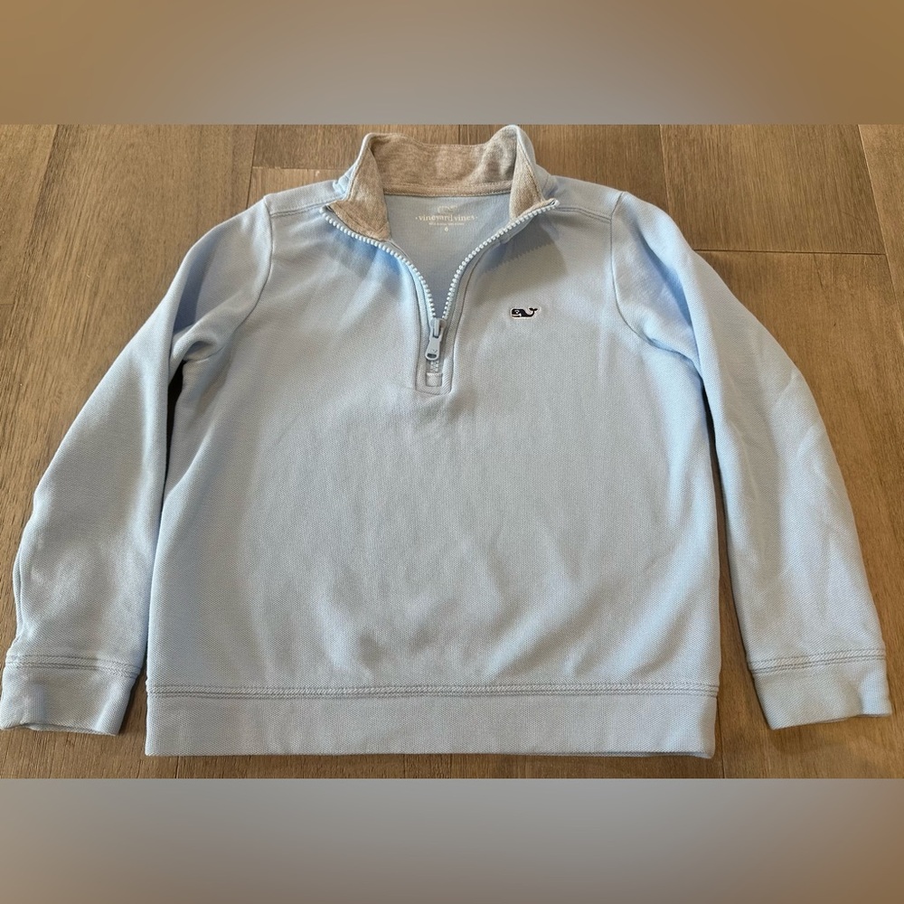 Vineyard Vines Boys Light Blue Quarter Zip